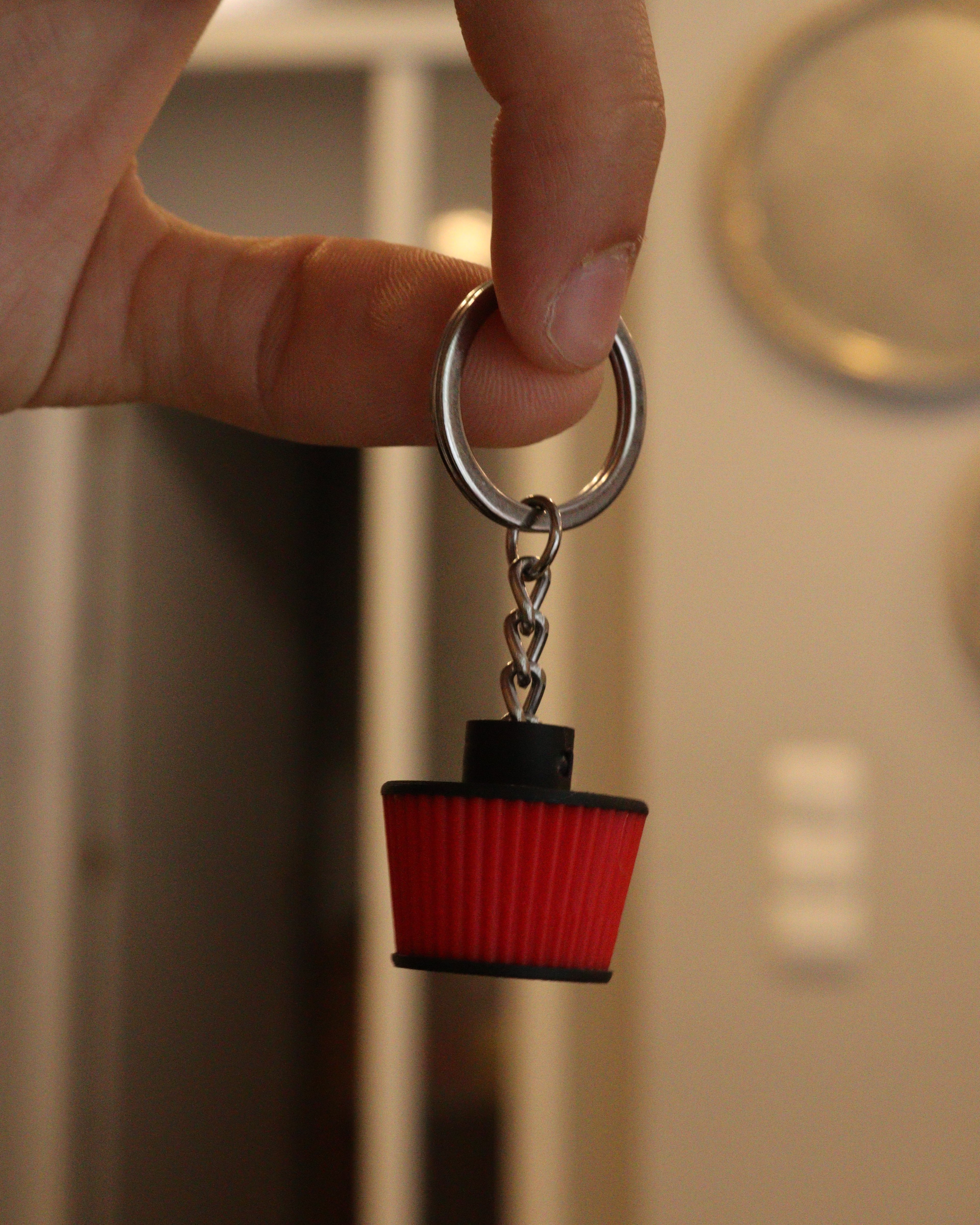 Air filter keychain