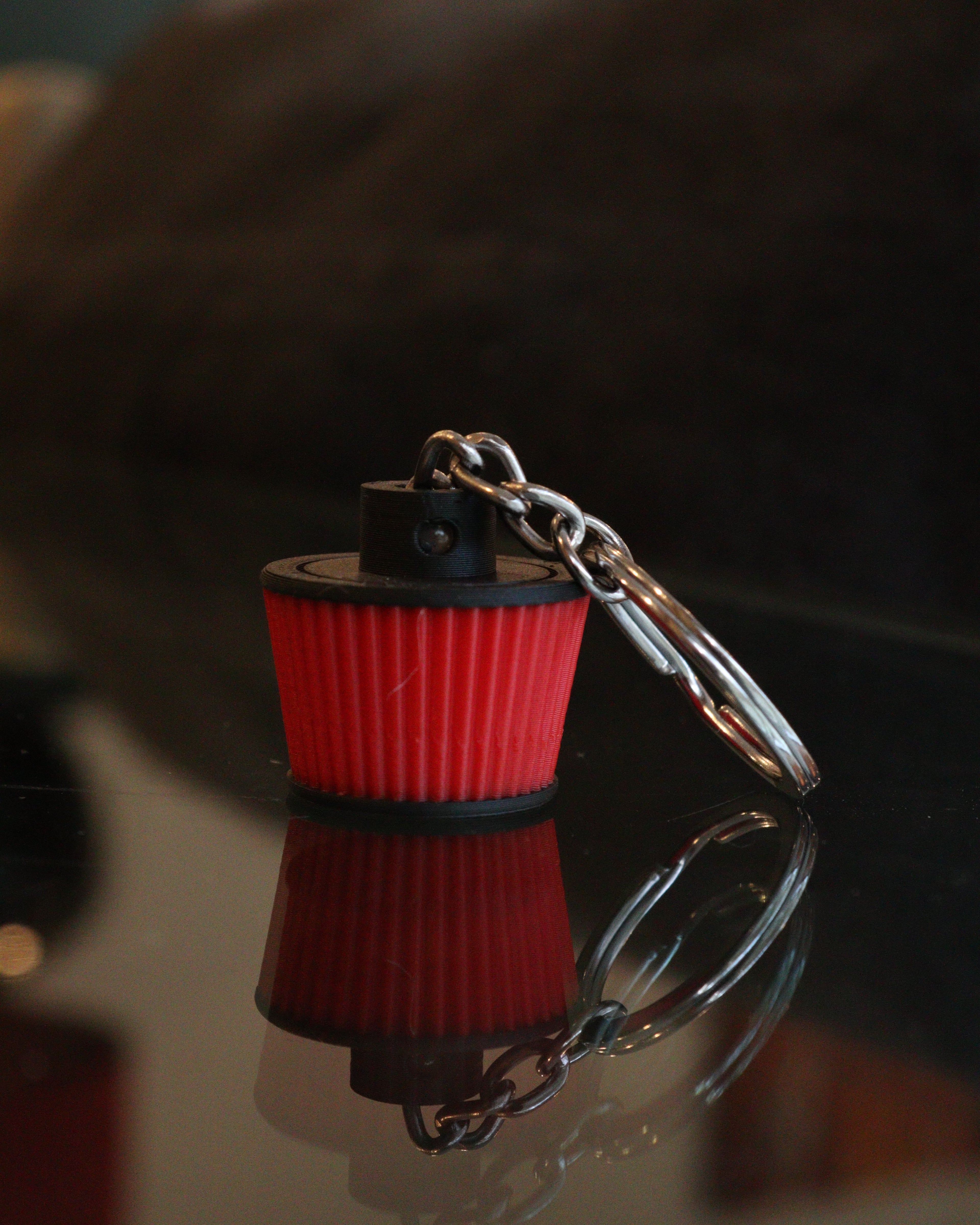 Air filter keychain